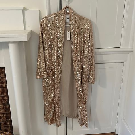 Bb Dakota Longer And Rose Goldish Sequins. 3/4 Sleeves Sequin Duster, Bb Dakota, Sequin, Jackets & Coats, Women Shopping, Gold, Quick Saves, Color