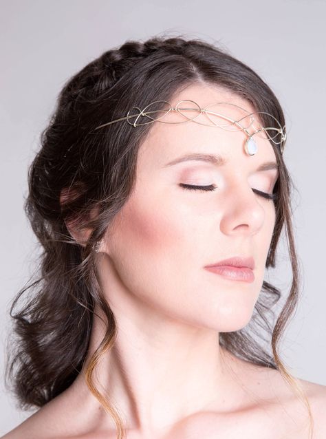 Elf Tiara, Wedding Circlet, Bridal Circlet, Medieval Crown, Rose Gold Tiara, Tiara Headpieces, Amethyst Wedding, Unusual Weddings, Wedding Headdress