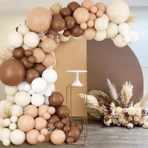 100pcs Coffee Brown Balloon Garland Arch Wedding Birthday Party Decoration Baby Shower Confetti Shades Of Brown Party Decor, Balloons For Wedding, Garland Arch, Happy Birthday Balloons, Balloon Flowers, Kids Party Decorations, White Balloons, Arch Kit, Birthday Party Decoration