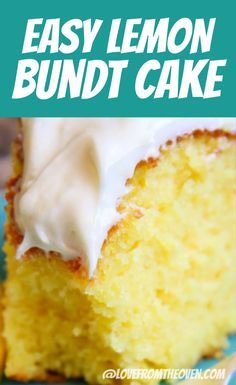 Easy Lemon Bundt Cake Recipe, Easy Lemon Bundt Cake, Moist Lemon Pound Cake, Easy Lemon Cake, Lemon Cake Mix Recipe, Lemon Glaze Recipe, Lemon Bundt Cake Recipe, Desserts Aesthetic, Lemon Cake Easy