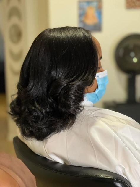 Curls With Straightener Black Women Natural Hair, Curls With Straightener Black Women, Silk Press With Curls, Silk Press Curls, Brown Hair Colour, Straightened Hair, Beautiful Brown Hair, Curls With Straightener, Pressed Natural Hair