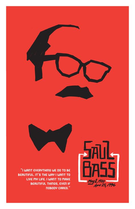 Celebrating the birth of the great Saul Bass. #illustration #vector #design #saulbass Saul Bass Illustration, Saul Bass Design, Saul Bass Logos, Bass Illustration, Saul Bass Posters, Bass Logo, Fruit Logo, Typographic Poster, Book Projects