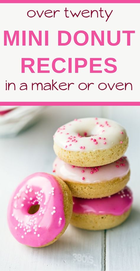 Baby Cake Donut Maker Recipes, Baby Cakes Maker, Mini Donut Maker Recipes, Babycakes Recipes, Babycakes Donut Maker, Donut Maker Recipes, Mini Donut Maker, Mini Donut Recipes, Treat Maker