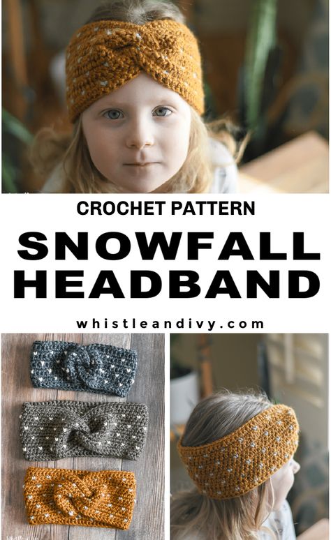 Kids Ear Warmer Crochet Pattern, Crochet Earwarmer Pattern Free, Ivy Crochet, Crochet Earwarmers, Crochet Ear Warmer Free Pattern, Crochet Ear Warmer Headband, Stitch Videos, Crochet Headwear, Ear Warmer Pattern