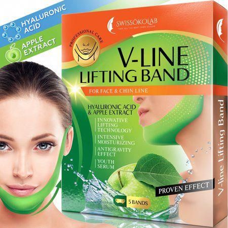 Arrives by Wed, Aug 9 Buy V Shaped Slimming Face Mask Double Chin Reducer V Line Chin Mask V up Contour Lift Tape at Walmart.com V Line Face, Face Lift Tape, Face Fat Loss, Double Chin Exercises, Remove Skin Tags Naturally, Lemon Face Mask, Reduce Double Chin, Mask Paper, Mask Shapes