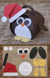 Navidad Diy, Cute Box, Stampin Up Christmas, Christmas Penguin, Treat Boxes, Xmas Crafts, Paper Projects, Stamping Up, Cute Christmas