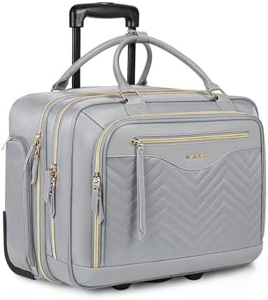 Rolling Laptop Bag 17.3 inch Rolling Briefcase for Women Computer Bag with Wheels Rolling Laptop Case Overnight Roller Bag for Carry on Travel Work Business, Grey Rolling Bags For Teachers, Briefcase For Women, Rolling Laptop Bag, Rolling Briefcase, Carry On Travel, Computer Bag, Travel Work, Computer Bags, Laptop Accessories