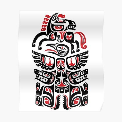 Haida Wolf, Arte Haida, Native American Wall Art, Native Design, Scene Art, Totem Pole, Northwest Coast, Indigenous Art, Native Art