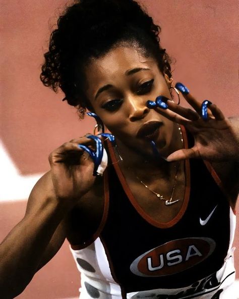 #1 Source for Black Women! on Instagram: "Gail Devers (1990s)." Gail Devers, Female Sprinter, Sports Track, Track And Field, Black Women, Running, Sports, On Instagram, Instagram