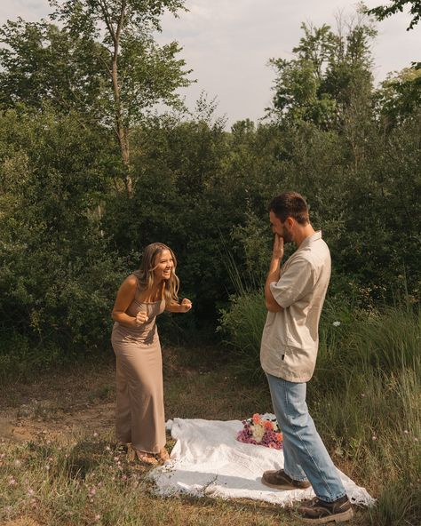 YAY THEY’RE GETTING MARRIED! Congratulations to Bryttan and Haydn! I first photographed them in 2021 and a few times since then so when Haydn reached out about surprising Bryttan I was SO excited🫶🏼💍🕊️ - Surprise proposal, engagement, surprise engagement, engagement ring, couples photographer, #michiganphotographer #michiganweddingphotographer Graduation Engagement Proposal, Engagement Surprise, Proposal Surprise, Surprise Engagement, Proposal Photos, Surprise Proposal, Michigan Wedding Photographer, Cute Wedding Ideas, Proposal Engagement