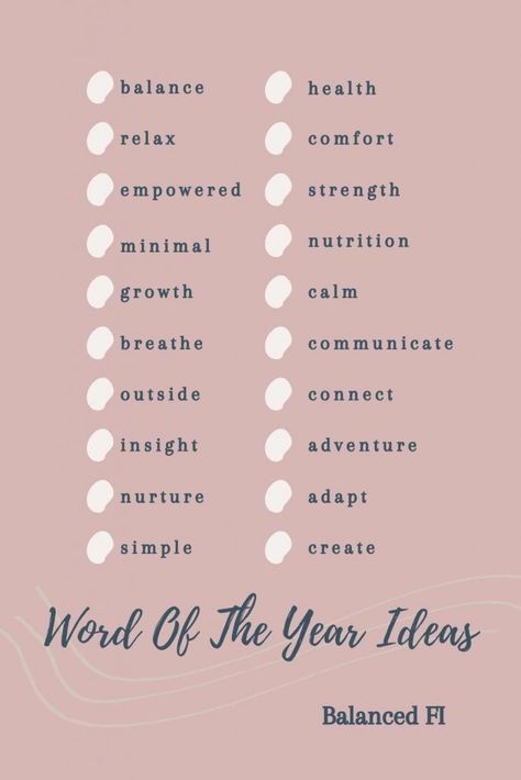 Choose a Word of the Year for the New Year - Balanced FI Balance Word Of The Year, Word Of The Year 2024, Balance Word, One Word Inspiration, 2024 Encouragement, University Of Scranton, Word Inspiration, Money Saving Methods, Word Of The Year