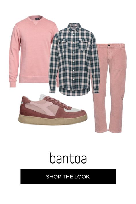 Camisa hombre rosa escocés cuello clásico de manga larga algodón Guess, Sudadera hombre rosa de manga larga algodón Impure, Sneakers hombre rosa con diseños efecto ante planos de punta redonda Diadora Heritage, Pantalones hombre rosa cintura baja con botones terciopelo Mc Denimerie Composición del outfit:man | Clothing | Shirts MC DENIMERIE, man | Clothing | Shirts DIADORA HERITAGE, man | Clothing | Shirts IMPURE, man | Clothing | Shirts GUESS E... Outfit Hombre, Man Clothing, Outfits Hombre, Pink Men, Polyvore Outfits, Polyvore, Sneakers, Pink