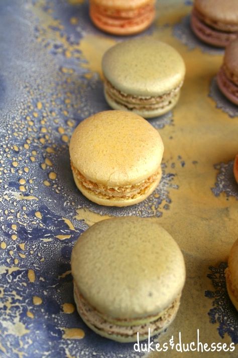 edible metallic gold spray paint on macarons Paint Macarons, Metallic Gold Spray Paint, Gold Spray Paint, Gold Spray, Hamburger Bun, Spray Paint, Metallic Gold, Macarons, Gold Metal