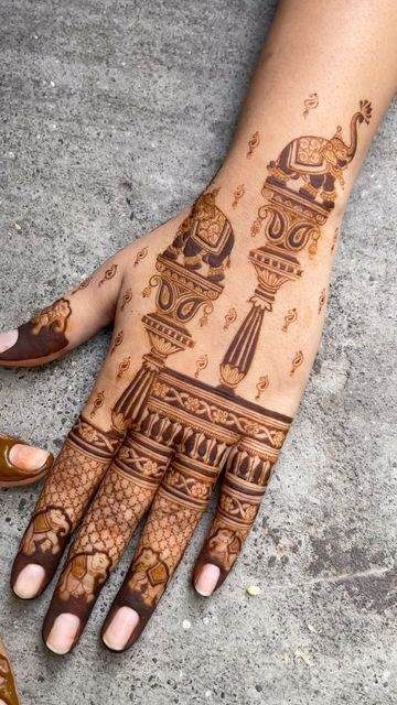 Elephant Mehndi, Henna Elephant, Mehndi Designs 2018, Mehndi Artist, Mehandi Designs, Krishna Art, Daily Art, Henna Designs, Mehndi Designs