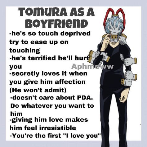 Shigaraki As A Boyfriend, Shigaraki Simp, As A Boyfriend, Boyfriend Best Friend, Types Of Boyfriends, Tomura Shigaraki, Anime Villians, My Hero Academia Shouto, Shiga