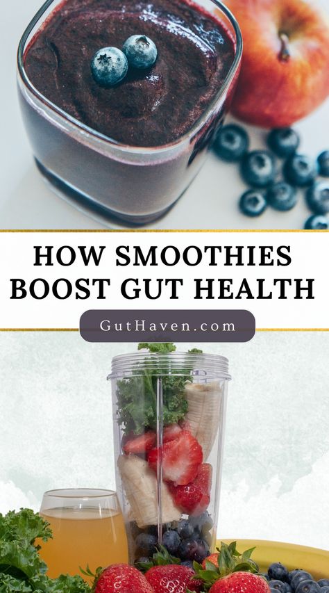 Adding smoothies to your regular meal rotation can easily and effectively enhance your gut health. In a single glass, you can get a powerful mix of plant fibers, polyphenols, prebiotics, and even probiotics to support your gut microbiome. Smoothies For Gut Health, Microbiome Recipes, Probiotic Smoothie, Healthy Gut Diet, Gut Healing Diet, Microbiome Diet, Healing Smoothie, Smoothie Recipies, Healthy Gut Recipes