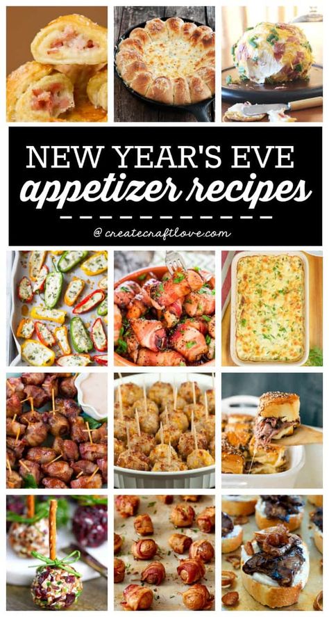 Bite Sized Appetizers, New Years Eve Snacks, Bite Size Appetizers Easy, Nye Food, New Years Eve Menu, New Years Eve Party Ideas Food, New Years Eve Dessert, New Years Appetizers, New Year's Eve Appetizers