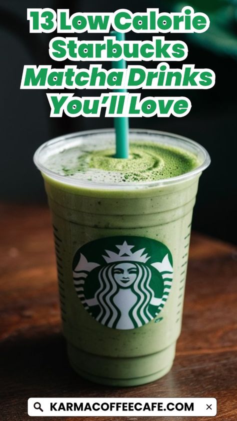 Watching calories? Try these low calorie Starbucks matcha drinks that are both healthy and tasty. Perfect for a guilt-free treat. Low Calorie Starbucks Matcha, Match Starbucks Drinks, Healthy Matcha Starbucks Drinks, Healthy Drinks From Starbucks, Starbucks Drinks Low Calorie, Starbucks Healthy Drinks, Healthy Starbucks Drinks Low Calories, Matcha Frappuccino Recipe, Starbucks Matcha Drinks