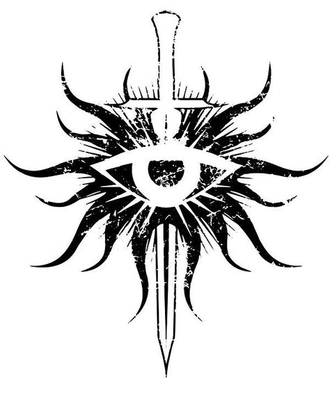 Dragon Age Characters, Magic Symbols, Gaming Tattoo, Dragon Age Inquisition, Celtic Symbols, Dark Tattoo, Anime Tattoos, Dragon Age, 로고 디자인