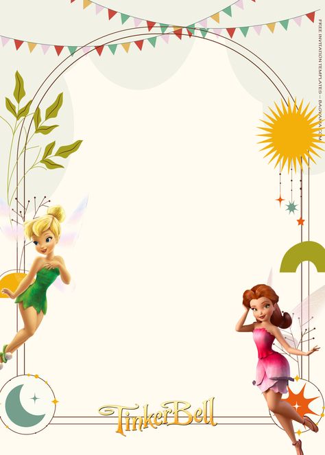 Free 7+ Tinker Bell Playing With Friends Birthday Invitation Templates #free #freeinvitation2019 #birthday #disney #invitations #invitationtemplates Tinkerbell Background Fairy Birthday, Tinker Bell Invitation Template, Tinker Bell Background, Tinkerbell Invitation Template, Tinkerbell Invitations, Friends Birthday Invitation, Tinkerbell Party Theme, Monster University Birthday, Unique Event Decor