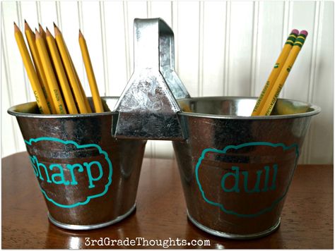 3rd Grade Thoughts: My Recent Silhouette Cameo Projects Sharp Pencils, Teacher Craft, Van Horn, Diy Pencil, Do It Yourself Crafts, Organization Kids, Cameo Projects, Silhouette Cameo Projects, Diy Life Hacks