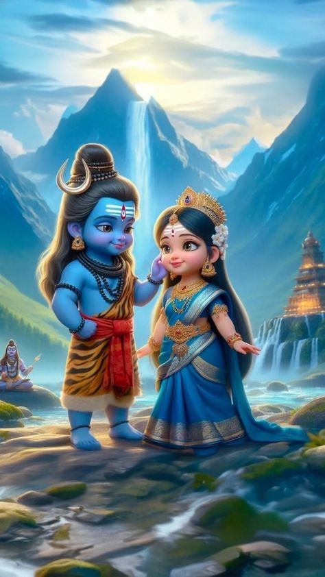 Parvati Wallpaper, Radha Swami, Child God, Little Kanha Ji Images, Shiv Parvati, Harry Potter Painting, Worship Quotes, Shiva Shankar, Vishnu Wallpapers