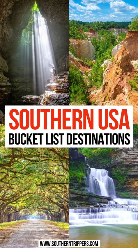 Southern Vacation Spots, Trip Bucket Lists, Southern Getaways, Southern Road Trips, Usa Places, South Usa, Southern Usa, Vacay Ideas, Usa Bucket List