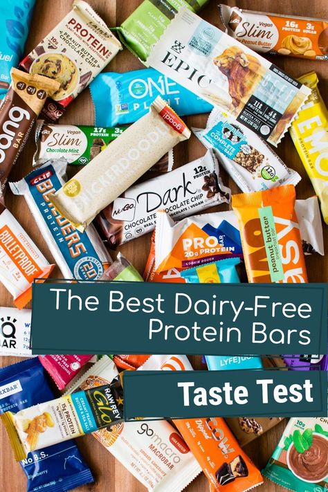 The Best Dairy-Free Protein Bars Taste Test - Top Choices for every dietary need and craving. gluten-free and vegan options. Dairy Free Protein Bars, Plant Based Cookies, Dairy Free Protein, Best Vegan Protein, High Protein Bars, Dairy Free Snacks, Cooking Easy, Taste Test, Peanut Butter Chocolate Chip