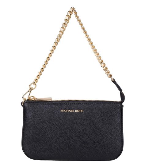 Medium Chain Pouchette - Black - Michael Kors Shoulder bags Michael Kors Clutch, Black Jet, Michael Kors Tote Bags, Michael Kors Shoulder Bag, Across Body Bag, Kors Jet Set, Handbags Michael Kors, Chain Shoulder Bag, Women Accessories Bags