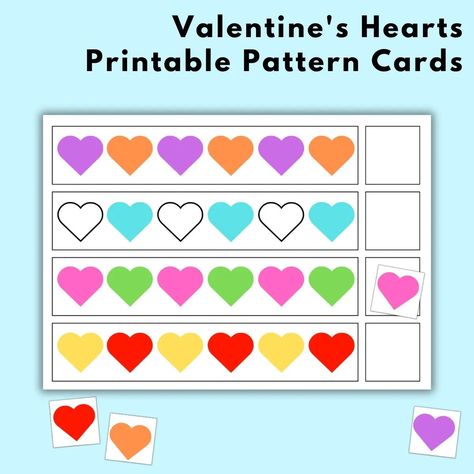 101 Fun, Easy and Free Printables for Kids Free Preschool Valentines Activities, Color Activities Preschool, Preschool Valentines Activities, Preschool Color Activities, Printable Craft Templates, Valentine Pattern, February Activities, Math Valentines, Free Printable Crafts