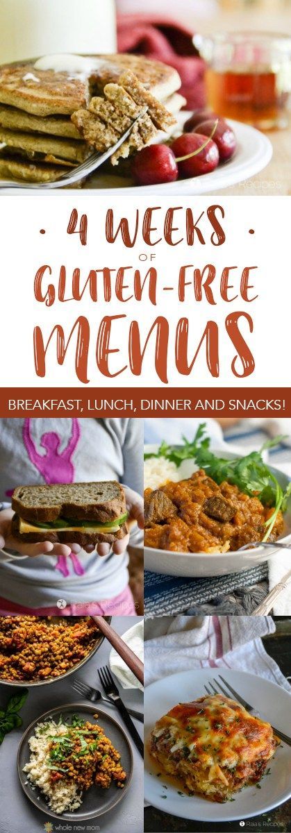 Gluten Free Menu Planning, Menu Sans Gluten, Gluten Free Meal Plan, Lactose Free Diet, Gluten Free Menu, Gluten Free Living, Breakfast Dinner, Gluten Free Dairy Free Recipes, Gluten Free Eating