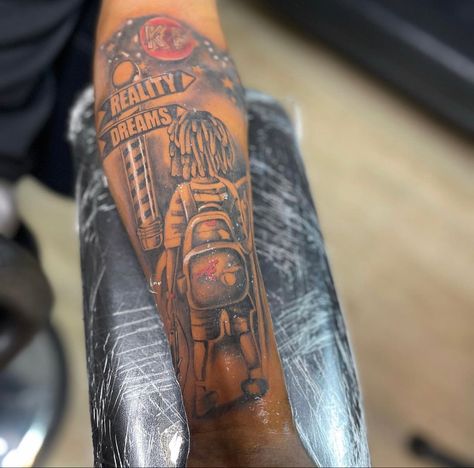 Houston Tattoo Artist, Dreams To Reality Tattoo, Hard Work Tattoo Men, Miami Tattoo Ideas Men, Alabama Tattoo Ideas, Alabama Tattoos, Vlone Logo, Atlanta Tattoo, Memorial Tattoo Ideas