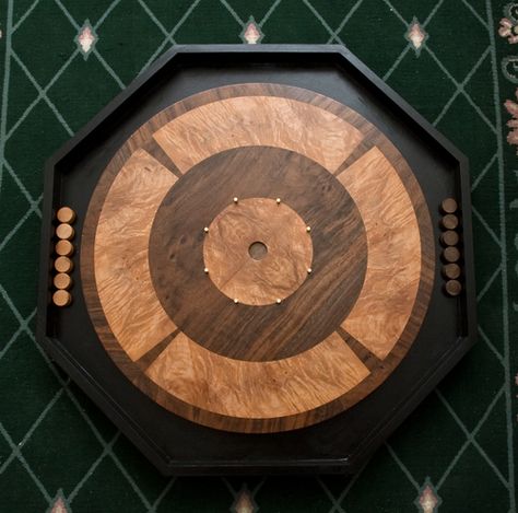 Diy Crokinole Board, Crokinole Board Plans, Diy Wooden Games, Giant Lawn Games, Crokinole Board, Wood Calendar, Wooden Board Games, Router Projects, Cnc Woodworking