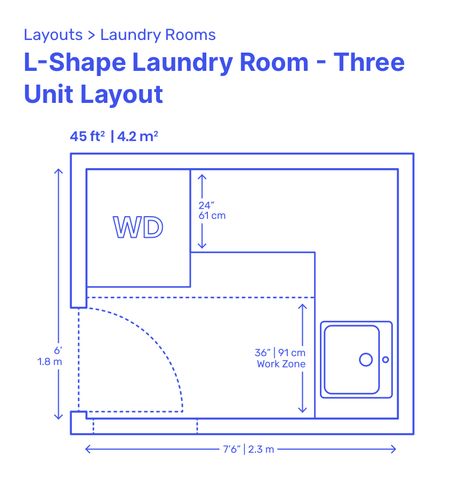 L Shaped Laundry Room Layout Floor Plans, L Shape Laundry, Lavanderia Exterior, L Shaped Laundry Room Layout, L Shaped Laundry Room, L Shaped Laundry, Laundry Room Layout Floor Plans, Walkout Basement Patio, Laundry Room Layout