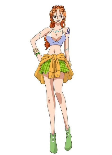 One Piece Anime Nami Outfits, Nami Outfits, Alvida One Piece, Nami Cosplay, Luffy X Nami, Red One Piece, One Piece Nami, Nami One Piece, One Piece Drawing