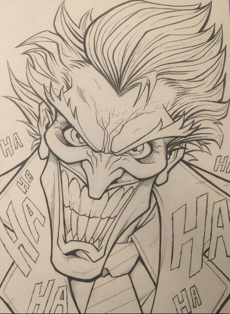 Guasón Joker Drawings, Marvel Drawings, Joker Art, Graffiti Characters, Comic Drawing, Desenho Tattoo, Graffiti Drawing, Pencil Art Drawings, Tattoo Design Drawings