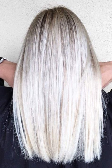 Best Platinum Blonde Hair Colors ★ See more: http://lovehairstyles.com/shades-platinum-blonde-hair/ Platinový Blond, Grey Hair Dye, Platinum Blonde Hair Color, Balayage Blond, Blond Balayage, Balayage Blonde, Modern Haircuts, Ash Blonde Hair, Blonde Hair Shades