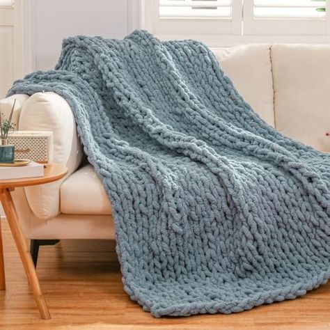 Large Knit Blanket, Chunky Yarn Blanket, Blankets For Couch, Chunky Knit Throw Blanket, Chenille Blanket, Chenille Throw, Chunky Knit Throw, Chenille Yarn, Chunky Blanket