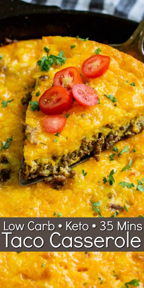 Low Carb Taco, Dinner Recipes Healthy Low Carb, Healthy Low Carb Dinners, Low Carb Tacos, Low Carb Casseroles, One Skillet Meals, Keto Taco, Taco Casserole, Carb Dinner