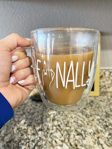 Excited to share the latest addition to my #etsy shop: Finally Engaged Coffee Mug, Double Walled Coffee Cup, Engagement Gifts, Bride to Be Gifts, Gift for her. https://etsy.me/3oIes1G #engagement #yes #glass #doublewallglass #finallyengaged #engagementgifts #giftsforbr Finally Engaged, Engagement Gift Boxes, Engagement Box, Beach Proposal, Engagement Gifts For Her, Double Wall Glass, Pumpkin Coffee, Newly Engaged, Autumn Coffee