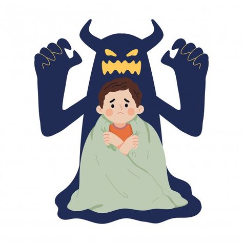 Concept illustration of a child's fear o... | Premium Vector #Freepik #vector #child #boy #night #monster Fears As Drawings, Fear Illustrations, Notion Photos, Shadow Illustration, Ghost Drawing, Composition Painting, Book Illustration Art, Concept Illustration, Online Coloring Pages