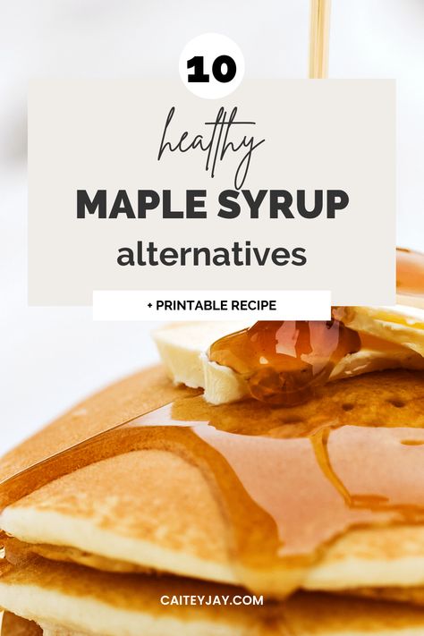 10 Healthy Maple Syrup Substitutes + Recipe - Caitey Jay Healthy Maple Syrup, Syrup Alternative, Date Syrup Recipes, Healthy Syrup, Maple Syrup Substitute, Cooking Cheat Sheet, Cooking Substitutions, Holistic Recipes, Nut Milk Bag