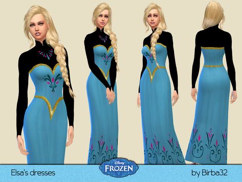 Anna Dress Frozen, Frozen Elsa Dress, Sims Packs, Sims 4 Anime, Ice Dresses, Anna Dress, Elsa Dress, Pastel Dress, Shiny Dresses