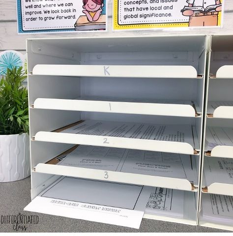 Paper Organizer Classroom, Teacher Copies Organization, Teacher Paper Organization Ideas, Paper Organization Classroom, Classroom Paper Organization, Teacher Paper Organization, Construction Paper Storage, Teacher Desk Organization, Teacher Needs