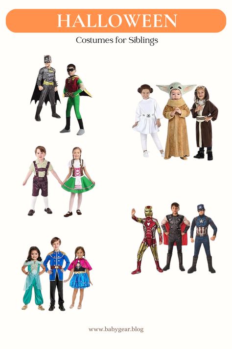 halloween costumes Costume Ideas For Siblings, Creative Costume Ideas, Sibling Halloween Costumes, Creative Costume, Dynamic Duos, Duo Halloween Costumes, Creative Costumes, Halloween Costume Ideas, Baby Halloween Costumes