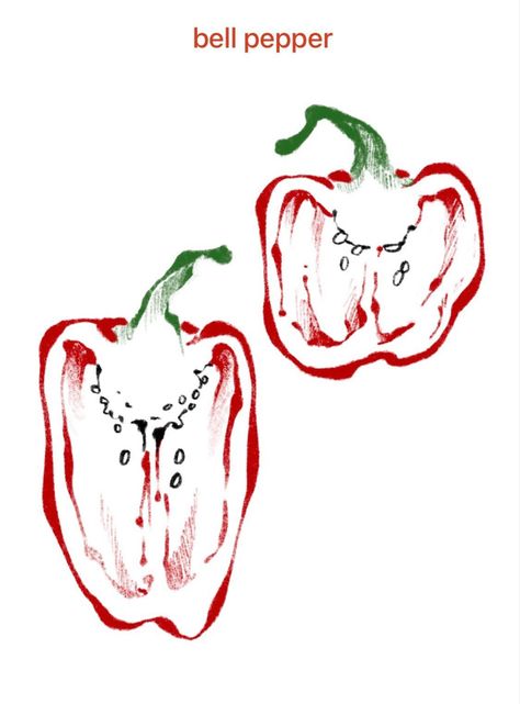 Bell Pepper Tattoo Design, Bell Pepper Tattoo, Butter Tattoo, Pepper Tattoo, Mood Collage, Tiny Tats, Mouthwatering Food, Food Tattoos, Tattoo Now