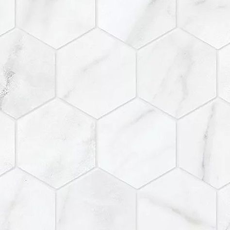 Carrara Nevoso 2-inch HD Matte Hexagon Porcelain Mosaic Tile Installing Heated Floors, Hexagon Tile Bathroom, Laundry Room Flooring, Hexagon Mosaic Tile, Hexagon Tile, Polished Porcelain Tiles, Porcelain Mosaic Tile, Hexagonal Mosaic, Marble Look Tile