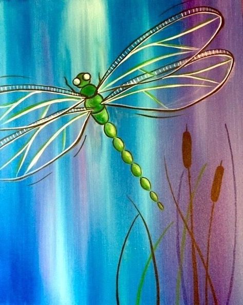 Acrylic Painting Dragonfly, Dragonfly Painting Acrylic, Dragonfly Paintings, Dragonfly Artwork, Dragonfly Drawing, Dragonfly Painting, Watercolor Dragonfly, Simple Acrylic, Dragon Flies