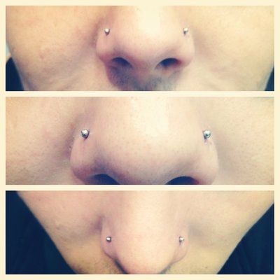 Double nose piercing. Probably my favourite piercing I have Double Nose Piercing Different Sides Stud And Hoop, Nose Piercing Double Side, Nose Piercing Stud Both Sides, Paired Nostril Piercing, Two Nostril Piercing, Double Nostril Piercing Both Sides, Double Nose Stud, Double Nostril, Double Nostril Piercing