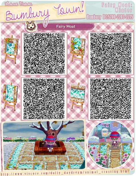 Water winter Acnl Paths, Town Inspiration, Animal Crossing Qr Codes, Acnl Qr Codes, Motif Acnl, Water Texture, Animal Crossing 3ds, Animal Crossing New Leaf, Ac New Leaf